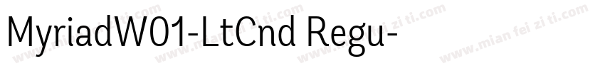 MyriadW01-LtCnd Regu字体转换